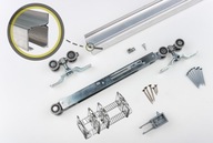 Systém železných posuvných dverí 60kg 1,2m + zatvárací mechanizmus Systém železných posuvných dverí 60kg 1,2m + zatvárací mechanizmus