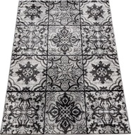 Šedý patchworkový koberec, super kvalita 60x120