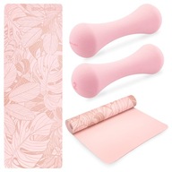 Set podložka na cvičenie, podložka na jogu a činky 2 x 2 kg Spokey LEAF BONE Spokey Set podložka na cvičenie, podložka na jogu a činky 2 x 2 kg Spokey LEAF BONE Spokey
