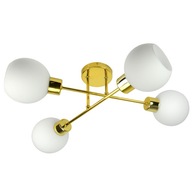 Závesná lampa Luster Stropné Zlaté gule Matt White Závesná lampa Luster Stropné Zlaté gule Matt White