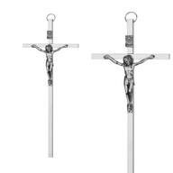 STRIEBORNÝ KOVOVÝ KRÍŽ ZAVISNÝ NA STENU 18 CM STRIEBORNÝ KOVOVÝ KRÍŽ ZAVISNÝ NA STENU 18 CM