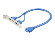KÁBEL USB 3.0 19-Pin header - 2x USB 3.0 konektor