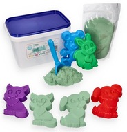 Pre deti Piaskolina Piasek 2kg + formičky AdamToys Pre deti Piaskolina Piasek 2kg + formičky AdamToys
