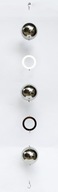 Girlanda zo strieborných nerezových guľôčok, 100 cm