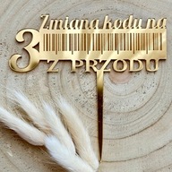 Zmena kódu na 3 na prednom Topper na 30 rokov ZLATÉ PLEXI zrkadlo Zmena kódu na 3 na prednom Topper na 30 rokov ZLATÉ PLEXI zrkadlo