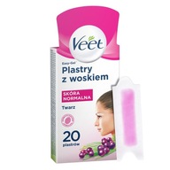 Veet Strips s voskom na depiláciu tváre 20 ks.
