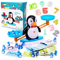 Vzdelávacia stupnica, naučiť sa počítať, tučniak