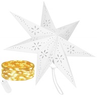 PAPIEROVÁ HVIEZDA DEKORATÍVNA LAMPA 10LED VITRÁŽ PODSVIETENÁ 3D LAMPA PAPIEROVÁ HVIEZDA DEKORATÍVNA LAMPA 10LED VITRÁŽ PODSVIETENÁ 3D LAMPA