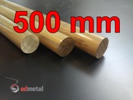 Mosadzná tyč, hriadeľ, mosadz fi 12mm, L= 500mm