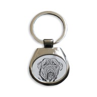 Prívesok na kľúče francúzskeho mastifa s fotografiou a gravírovaním