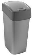 CURVER Flip-Bin odpadkový kôš strieborný/graf. 45 rokov CURVER Flip-Bin odpadkový kôš strieborný/graf. 45 rokov