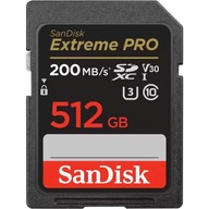 Pamäťová karta Sandisk SDXC EXTREME PRO 512 GB 200 MB Pamäťová karta Sandisk SDXC EXTREME PRO 512 GB 200 MB