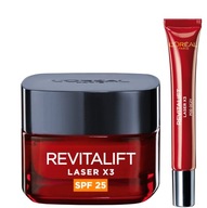 Sada Loreal Revitalift Laser X3: denný krém s SPF 25, nočný krém Sada Loreal Revitalift Laser X3: denný krém s SPF 25, nočný krém