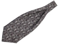 Šedo-hnedá bordó kravata F171 ASCOT MODINI