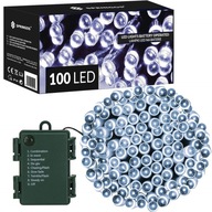 Osvetlenie vianočného stromčeka 100 LED 10m Vonkajšie + časovač IP44 8 funkcií Napájanie z batérie Osvetlenie vianočného stromčeka 100 LED 10m Vonkajšie + časovač IP44 8 funkcií Napájanie z batérie