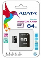 Pamäťová karta Adata Premier 64 GB UHS1 / CL10 microSD