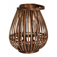 Hnedý bambusový lampáš do záhradného lampáša BOHO
