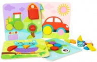 TOOKY TOY Puzzle 4 v 1 Puzzle bloky tlačidiel TOOKY TOY Puzzle 4 v 1 Puzzle bloky tlačidiel