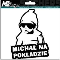 Nálepka MICHAEL IN THE CAR v aute 18x11 farieb Nálepka MICHAEL IN THE CAR v aute 18x11 farieb