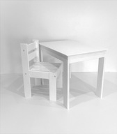 Detský stôl a stolička - drevené