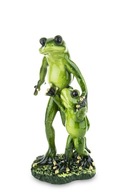 Figúrka žaby Otec žaby s dieťaťom Zelené obojživelníky