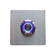 Vstupné výstupné tlačidlo, vrátnik, brána LED, 5x5 INOX, nerez