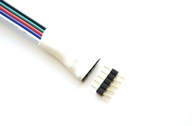 5-kolíkový RGBW samec konektor + drôt