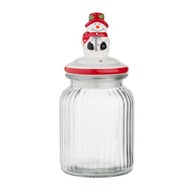SKLENENÁ Dóza NA COOKIES SO SNEHULIAKOM Nádoba 900 ml SKLENENÁ Dóza NA COOKIES SO SNEHULIAKOM Nádoba 900 ml