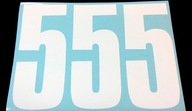 Štartovné čísla 15 cm biela 5 (1 číslica)