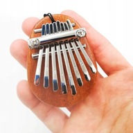 MINI KALIMBA na ladenie, návod, šnúrka - drevená, 8 tónová, OVÁLNA