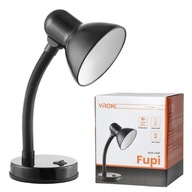Čierna lampa na nočný stolík FUPI na žiarovku E27