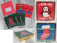 Vianočné pohľadnice, sada 5 kusov v krabičke