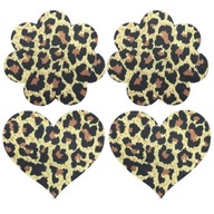 Nálepky NUDGEONS leopard HEARTS FLOWERS