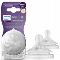 Cumlík Avent Natural Response (5) 2 kusy na fľašu 6m+ Cumlík Avent Natural Response (5) 2 kusy na fľašu 6m+
