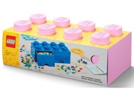 LEGO kontajner so zásuvkami Brick 8 Light pink