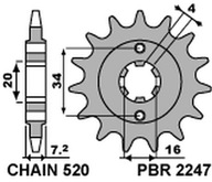 PBR PREDNÉ OZNAČENIE 2247 13 18NC KTM 125 DUKE PBR PREDNÉ OZNAČENIE 2247 13 18NC KTM 125 DUKE