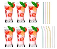 SET 6x X-LINE Tumbler 300ml + 8x SKLENENÉ TUBY