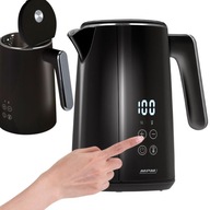 Rýchlovarná kanvica, ovládanie teploty, displej MPM MCZ-120/C, čierna