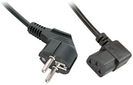 Schuko IEC C13 uhlový napájací kábel Lindy 5m