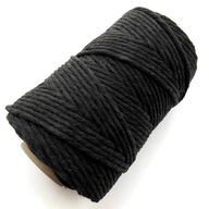 Bavlnená šnúra Macrame 5mm-100m TwistedGraphite Bavlnená šnúra Macrame 5mm-100m TwistedGraphite