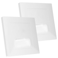 2x LED SVETLO NA SCHODISKO 230V SVETLO NA SCHODISKO Štvorcové pre 60 BOX 2x LED SVETLO NA SCHODISKO 230V SVETLO NA SCHODISKO Štvorcové pre 60 BOX