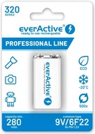 1x NABÍJACIA BATÉRIA 6F22 9V everActive 320mAh 1x NABÍJACIA BATÉRIA 6F22 9V everActive 320mAh