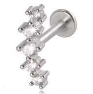 LABRET NÁUŠNICE ZIRCONIA HELIX TITANIUM G23 1,2/6 LABRET NÁUŠNICE ZIRCONIA HELIX TITANIUM G23 1,2/6