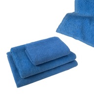 Jednoduchý modrý bavlnený uterák 70x140 cm