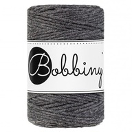 Bobbiny makramé struna - Charcoal 1,5 mm, 100 m Bobbiny makramé struna - Charcoal 1,5 mm, 100 m