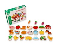 Drevené magnety Farm Animals Lelin 24 ks Drevené magnety Farm Animals Lelin 24 ks