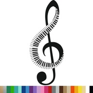 Dekoratívna nálepka na stenu NOTE, STROMEK, PIANO 44x108 Dekoratívna nálepka na stenu NOTE, STROMEK, PIANO 44x108