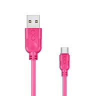 Univerzálny kábel USB 2 0 na USB-C 0,9m ružový