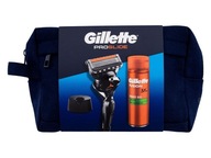 Gillette ProGlide Razor + Gel 200ml + Kozmetická taštička