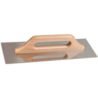 Nerezové hladidlo, drevená rukoväť, 480 mm, hladké Nerezové hladidlo, drevená rukoväť, 480 mm, hladké